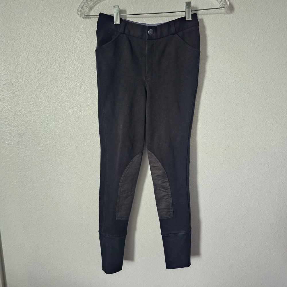 TuffRider Boys Patrol Breeches Black Horse Riding Pants Size 12 100603-01/16/12